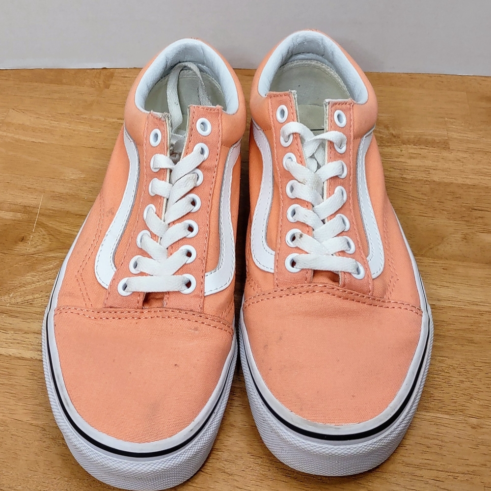 Vans Peach and White Sneakers - Picture 7 of 11